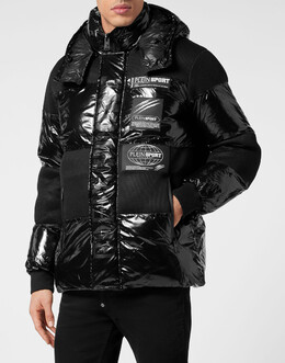 Plein Sport: Чёрный пуховик 
