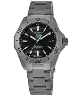 Tag Heuer Aquaracer Solargraph Black Dial Ultra Light Titanium Men's Watch wbp1180.bf0000