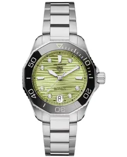 Tag Heuer Aquaracer Professional 300 Date Automatic Diamond Green Dial Stainless Steel Women's Watch wbp231l.ba0618