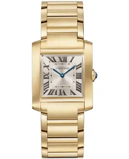 Cartier Tank Francaise Medium Gold Dial Yellow Gold Women's Watch wgta0113