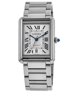 Cartier Tank Must Extra-Large Silver Dial Steel Men's Watch wsta0053