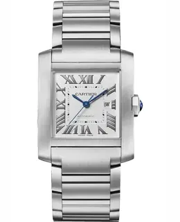 Cartier Tank Francaise Large Silver Dial Women's Watch wsta0067