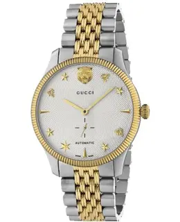 Gucci G-Timeless Automatic Two Tone Steel Men's Watch YA126356