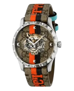 Gucci G-Timeless GG Supreme Dial Canvas Strap Women's Watch Model Ya1264186