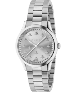 Gucci G-Timeless Silver Dial Steel Women's Watch Model YA1265031