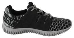 Plein Sport Black Polyester Runner Mason Sneakers - EU40/US7 4059623080513