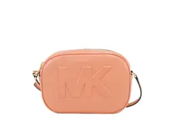 Michael Kors Jet Set Travel Medium Sherbert Leather Oval Camera Crossbody Bag 85036