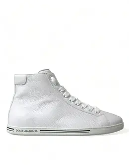 Dolce & Gabbana White Saint Tropez High Top Men Sneakers Shoes - EU42.5/US9.5 mv5417-42.5