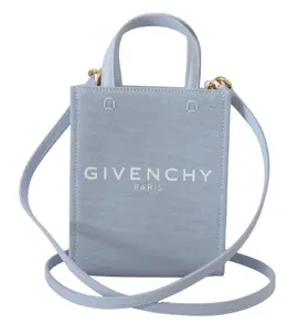 Givenchy Blue Coated Canvas Vertical Cloud Mini Shoulder Bag bag1042