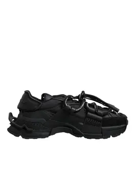 Dolce & Gabbana Black Low Top Space Lace Up Sneakers Shoes - EU39/US6 mv6664-39