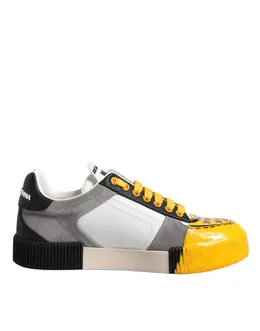 Dolce & Gabbana Multicolor Leather DNA Low Top Sneakers Shoes - EU39.5/US6.5 mv6657-39.5