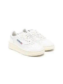 Autry logo-patch leather sneakers - 28 WHT/BLUE kulkll-wht/blue-28