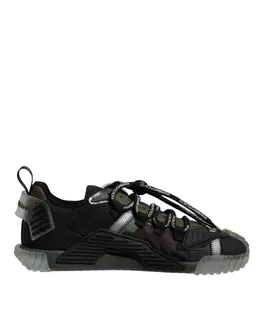 Dolce & Gabbana Black Green Camo NS1 Low Top Sneakers Shoes - EU39.5/US6.5 mv6728-39.5