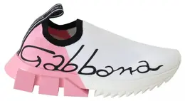 Dolce & Gabbana Pink White Logo Sorrento Sneakers Shoes - EU35/US4.5 la8923-35