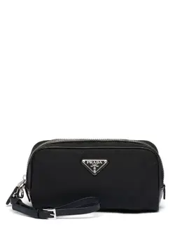 Prada logo-plaque zipped wash bag - U NERO 2ne063789-nero-u