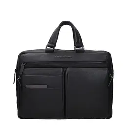 Piquadro Black Leather Business And Laptop Bags pi15271096844553bt
