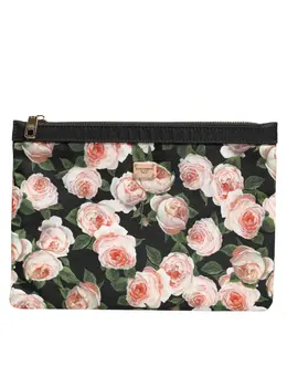 Dolce & Gabbana Multicolor Floral DG Plaque Clutch Women Pouch Borse Bag bag4656