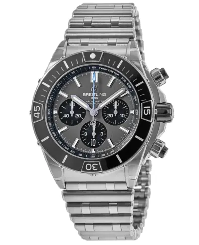 Men's Breitling Super Chronomat B01 EB0136251M1E1 Automatic Chronograph Grey Dial Titanium Luxury Watch (arb11621)