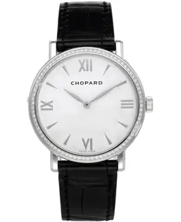 Chopard Classic White Dial Diamond Bezel Leather Strap Women's Watch 173154-1201
