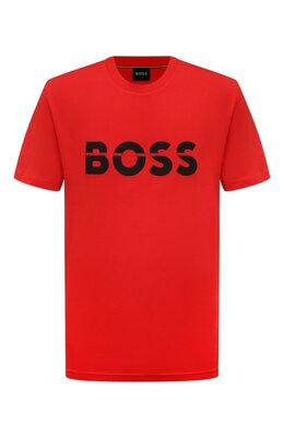 BOSS Green: Хлопковая футболка 