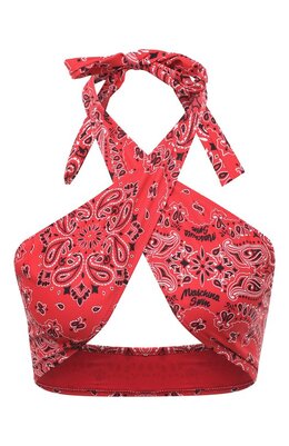 Moschino: Красный топ 