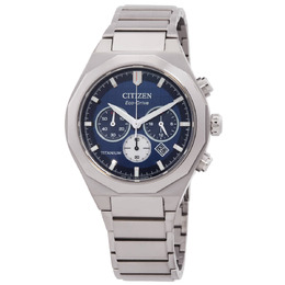 Citizen Zenshin Senkei Chronograph Blue Dial Mens Watch ca4691-59l
