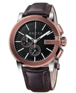 Brand New Authentic Gucci G-Chrono XL Brown PVD Men's Watch YA101202