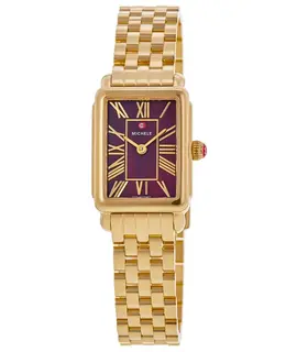 Michele Deco Park Mother of Pearl Dial 18K Gold-Plated Steel Women's Watch mww06e000147
