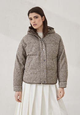 BRUNELLO CUCINELLI: Коричневый пуховик 