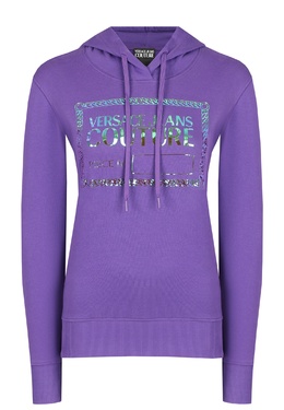 VERSACE JEANS COUTURE: Фиолетовая толстовка 