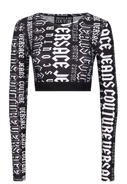 VERSACE JEANS COUTURE: Чёрный топ 