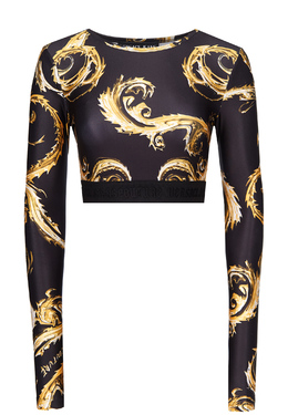 VERSACE JEANS COUTURE: Чёрный топ 
