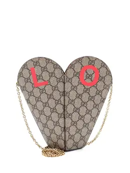 Gucci Valentine's Day Chain Heart Bag Printed GG Coated Canvas Small shoulder bag 32513955