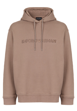 EMPORIO ARMANI: Коричневая толстовка 