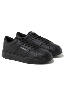 EMPORIO ARMANI: Чёрные кроссовки 