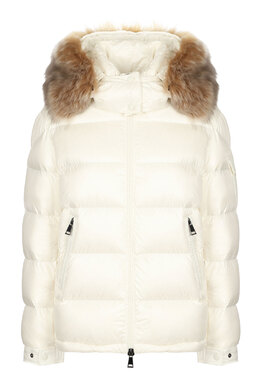 MONCLER: Белый пуховик 