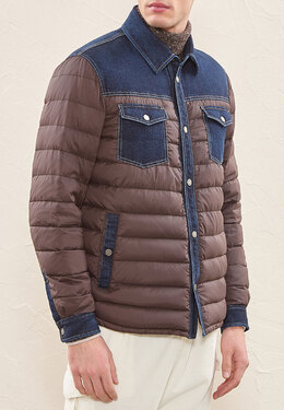 PESERICO: Коричневый пуховик 