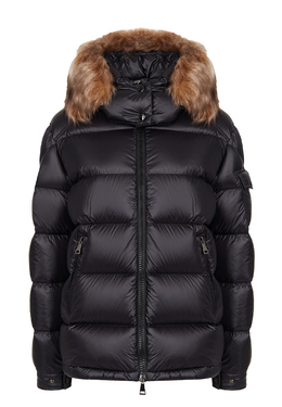 MONCLER: Чёрный пуховик 