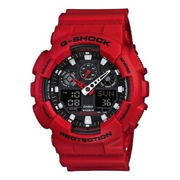 Часы g-shock analog-digital 'red' Casio, красный ga-100b-4adr | red