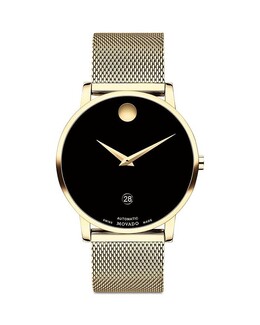 Классические автоматические часы Movado Museum, 40 мм, черный 4375761 | black/gold