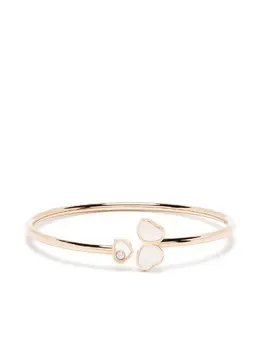 Chopard 18kt rose gold Happy Hearts Wings diamond and mother-of-pearl bangle 16522177