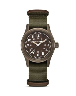 Механические часы Hamilton 38 мм, хаки 4137968 | brown/green