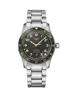 Часы Longines Spirit Zulu Time GMT с хронометром, 42 мм, серый 4367174 | anthracite/green/silver