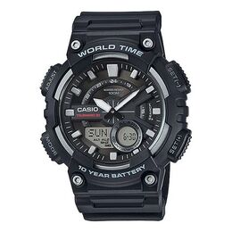 Часы Casio G Shock Quartz Sports Mens Black Analog, черный aeq-110w-1a | black