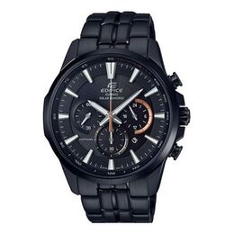 Часы Casio EDIFICE Stainless Steel Strap Waterproof Sapphire Crystal Solar Powered Mens Black Analog, черный efb-540sbc-1avupr | black