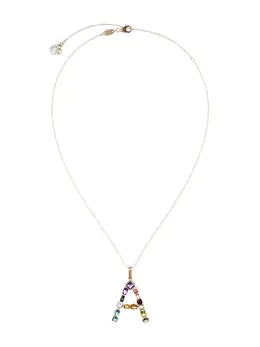 Dolce & Gabbana 18kt yellow gold initial A gemstone necklace 15960429