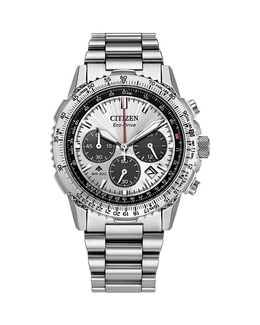 Eco Drive Promaster Air Navihawk Chronograph, 40 мм Citizen, серебряный 5486866 | white/silver