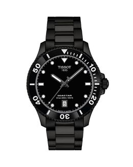 Часы Seastar 1000, 40 мм Tissot, черный 5558411 | black/black