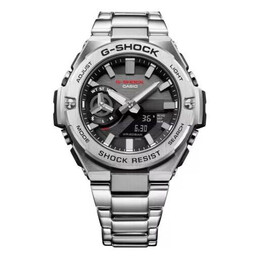 Часы g-shock digital-analog 'silver' Casio, серебряный gst-b500d-1ajf | silver/red/black
