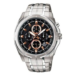 Часы Casio Edifice Analog Watch 'Silver Metallic Black Gold', черный ef-328d-1a5v | black
